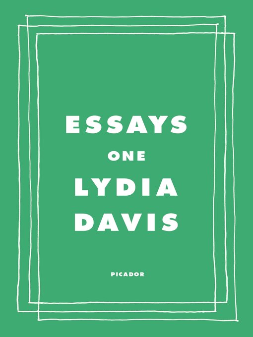 Cover image for Essays One